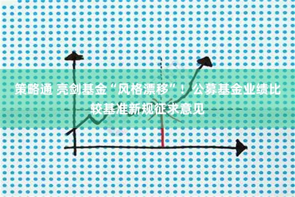 策略通 亮剑基金“风格漂移”！公募基金业绩比较基准新规征求意见